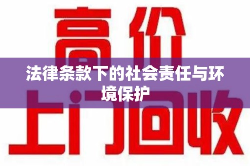 泉州法律条款下的社会责任与环境保护